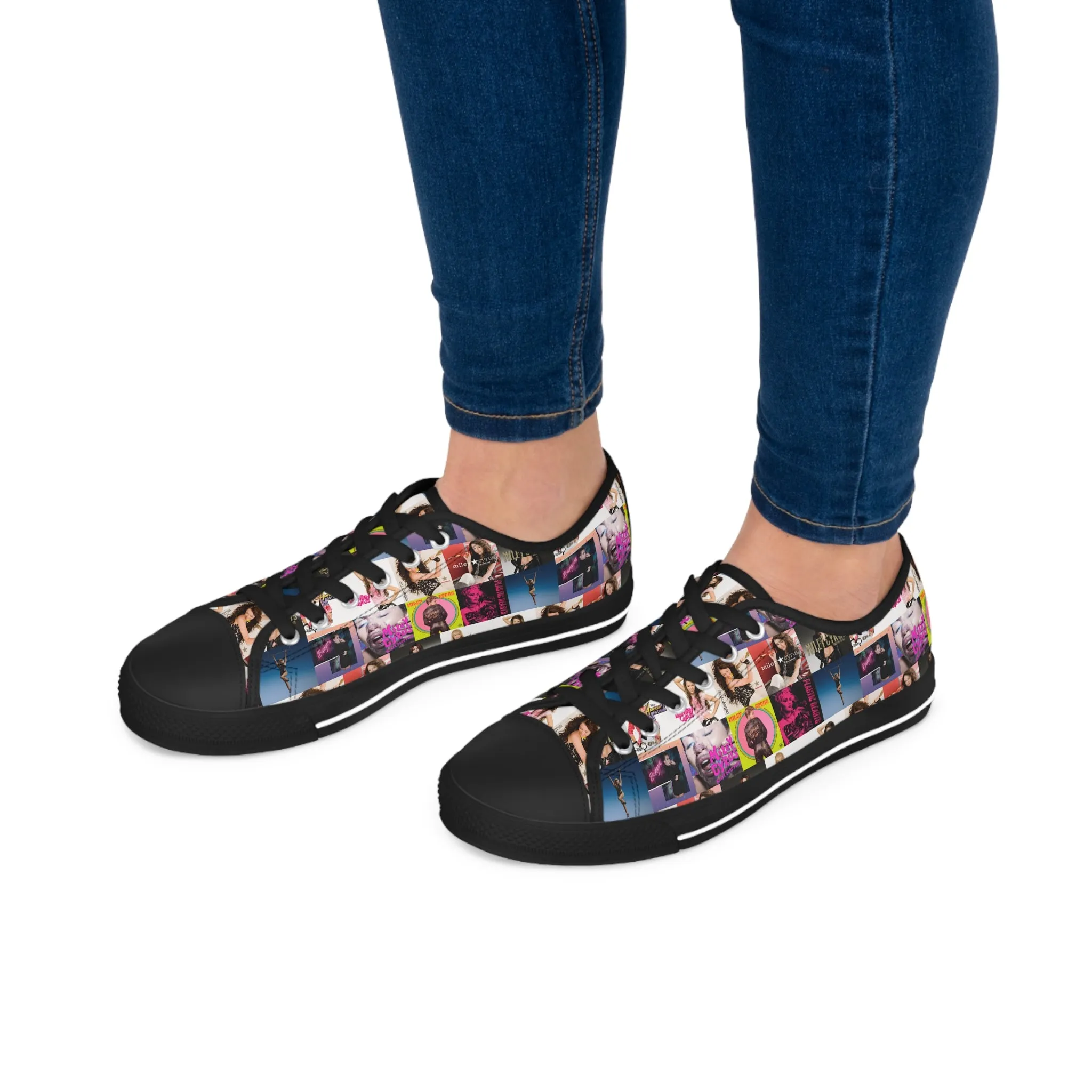 Miley Cyrus Album Cover Collage Women's Low Top Sneakers