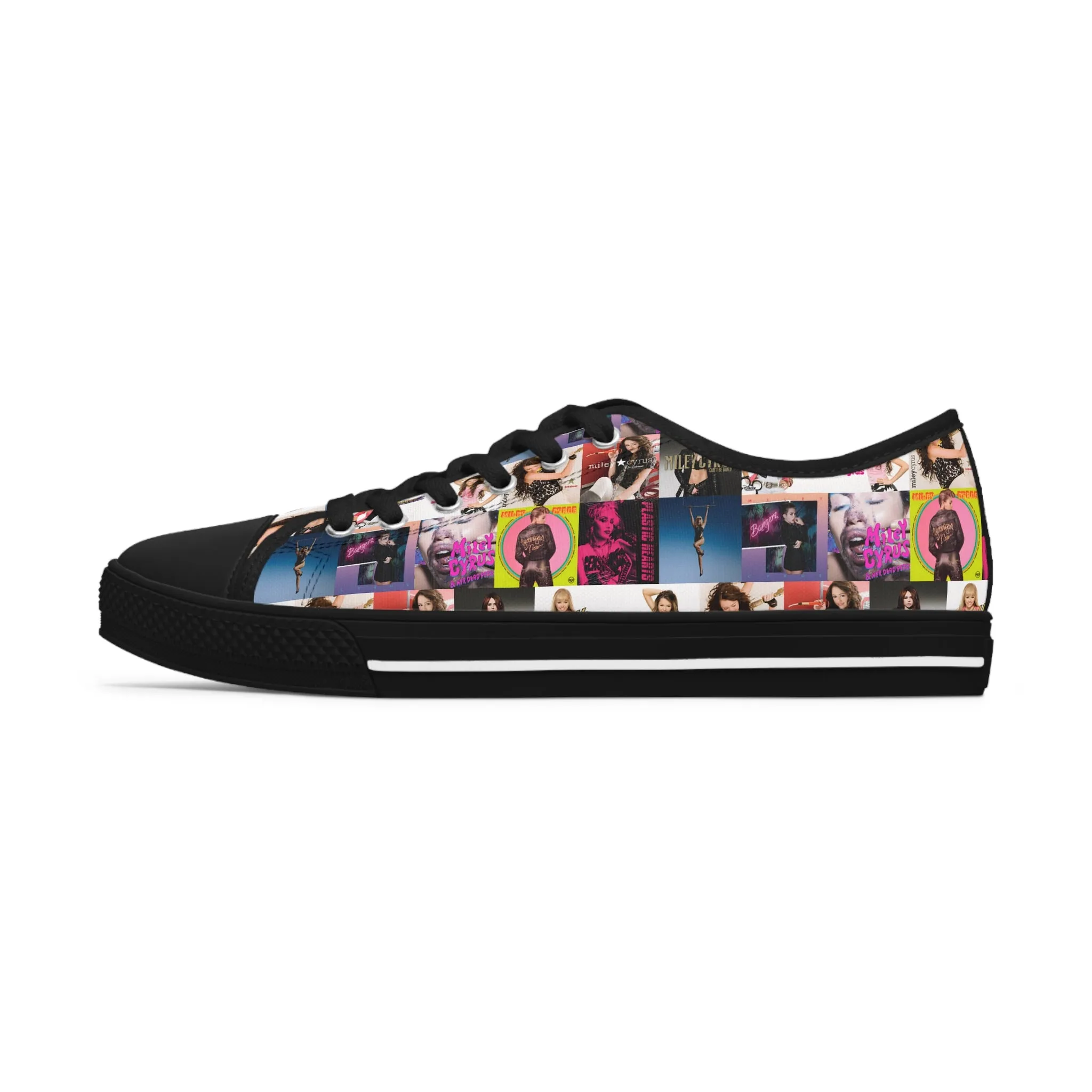 Miley Cyrus Album Cover Collage Women's Low Top Sneakers