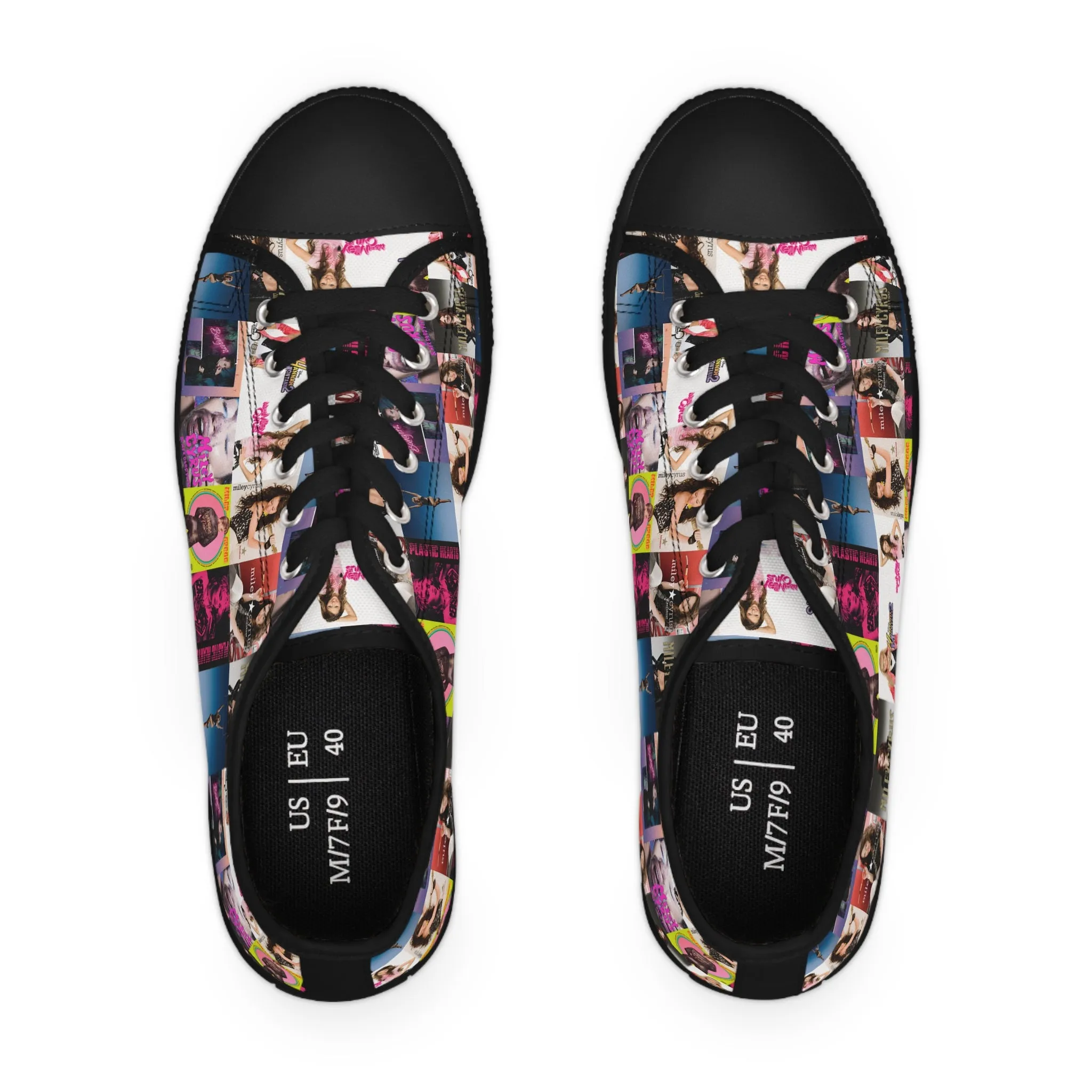 Miley Cyrus Album Cover Collage Women's Low Top Sneakers