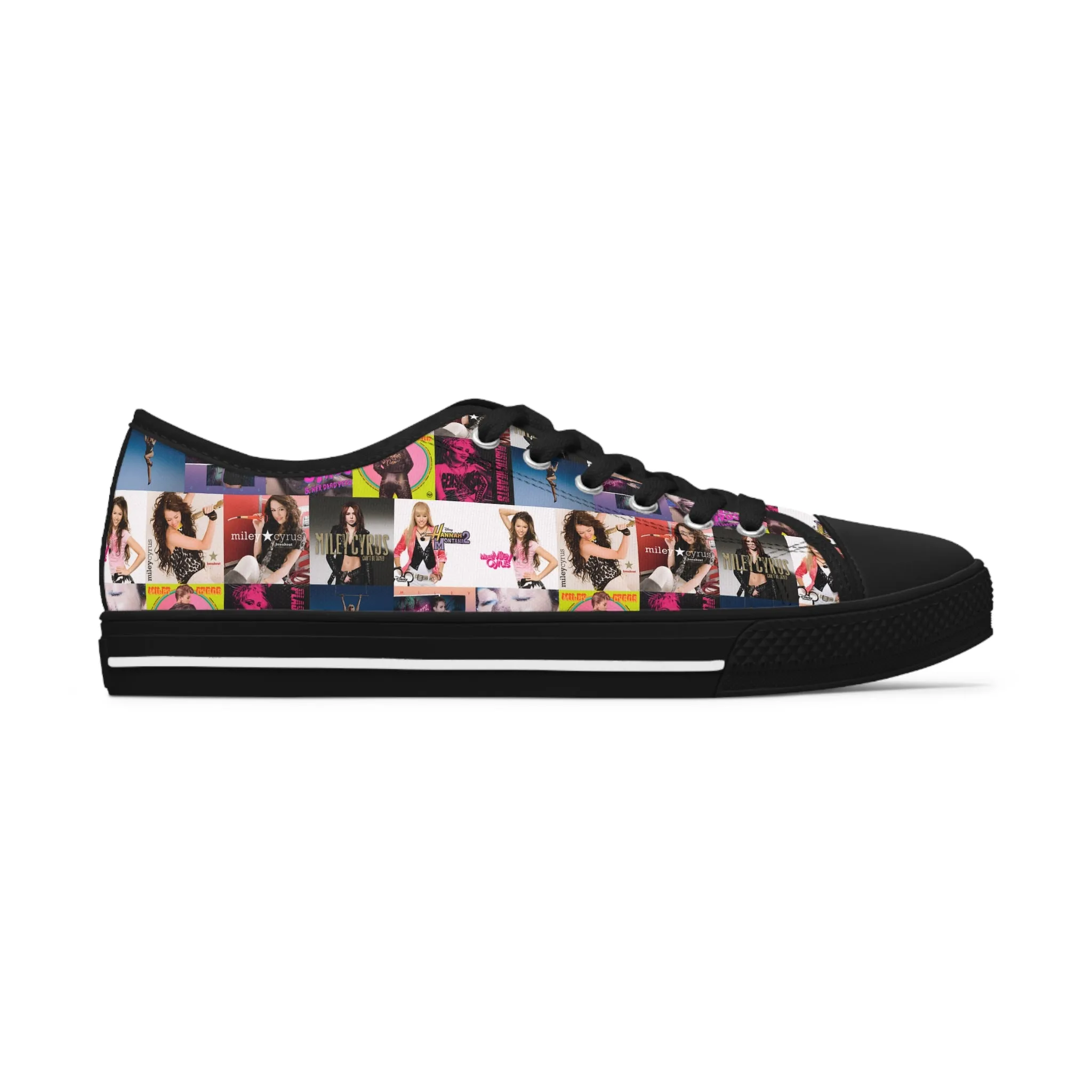 Miley Cyrus Album Cover Collage Women's Low Top Sneakers