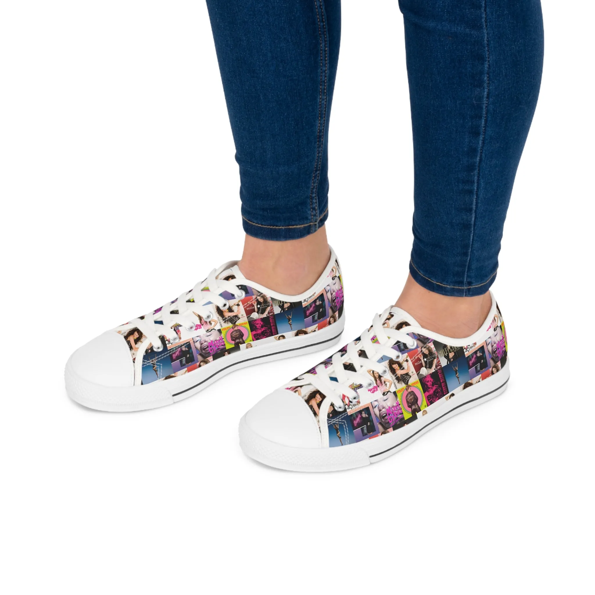 Miley Cyrus Album Cover Collage Women's Low Top Sneakers