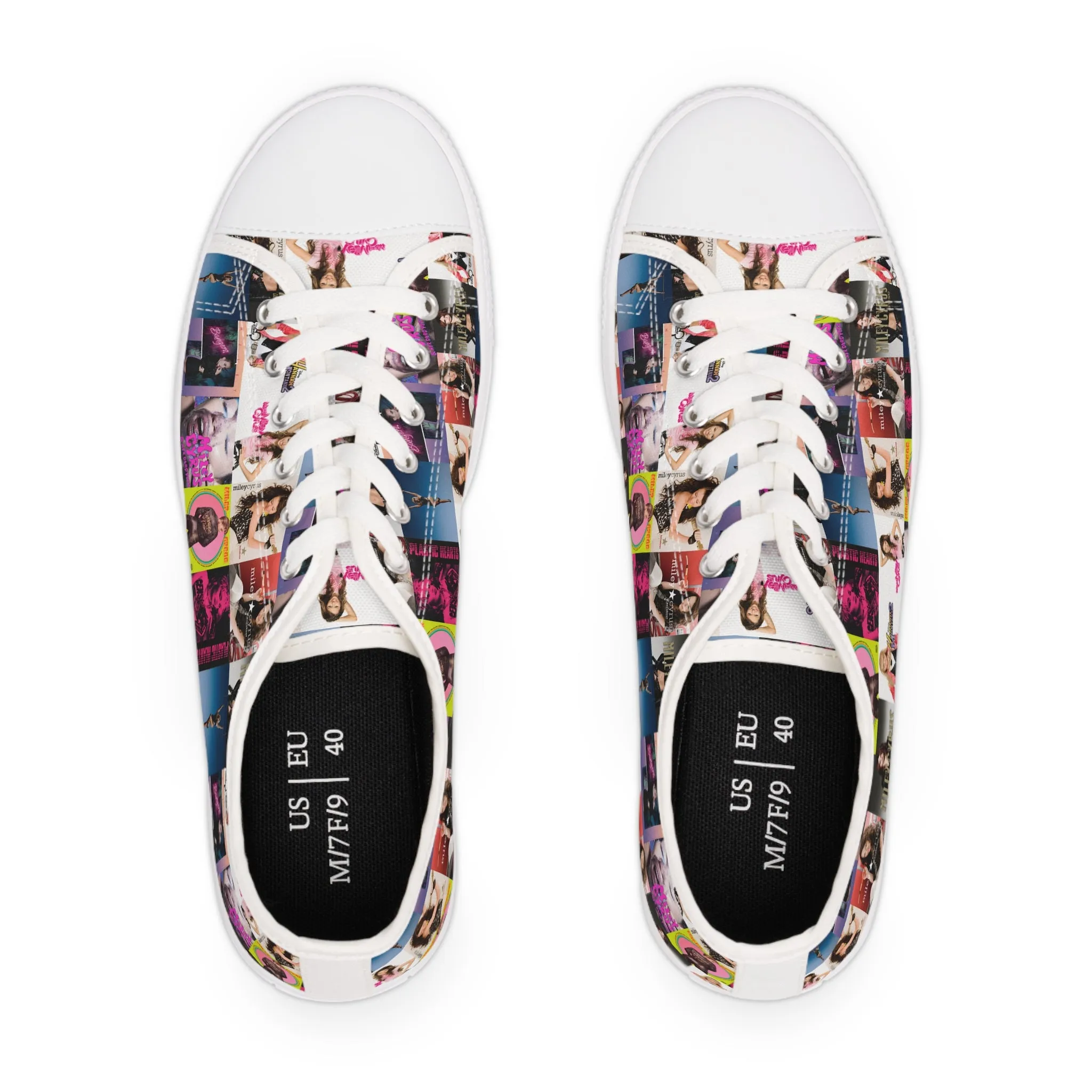 Miley Cyrus Album Cover Collage Women's Low Top Sneakers