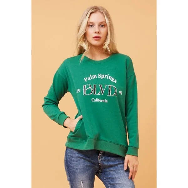 MONAR SEQUIN GRAPHIC JUMPER