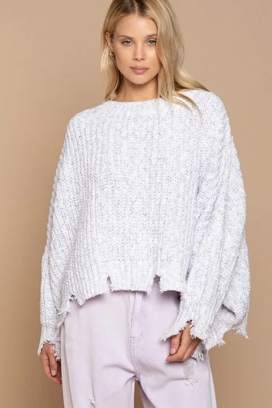 Moon Sign Distressed Sweater