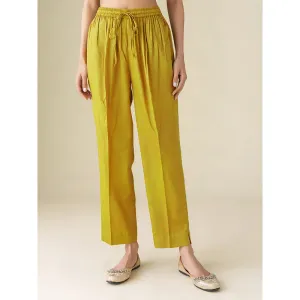 Mushio Mustard Cotton Silk Pants Mushio Mustard Cotton Silk Pants