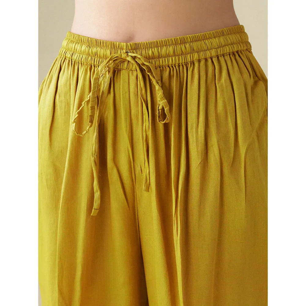 Mushio Mustard Cotton Silk Pants