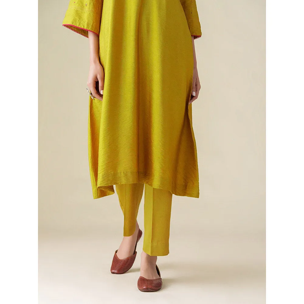 Mushio Mustard Cotton Silk Pants