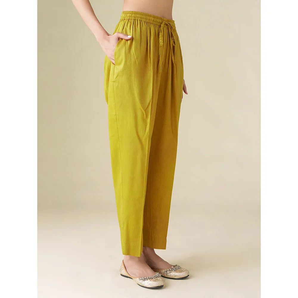Mushio Mustard Cotton Silk Pants