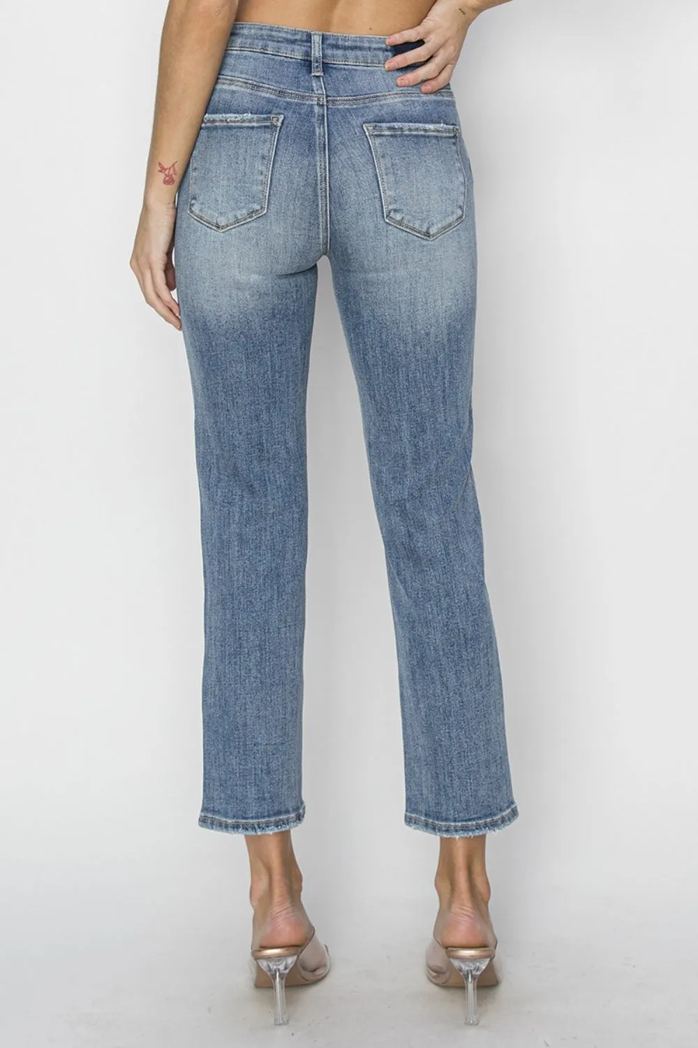 Neveah - Risen Distressed Cropped Jeans - Exclusively Online
