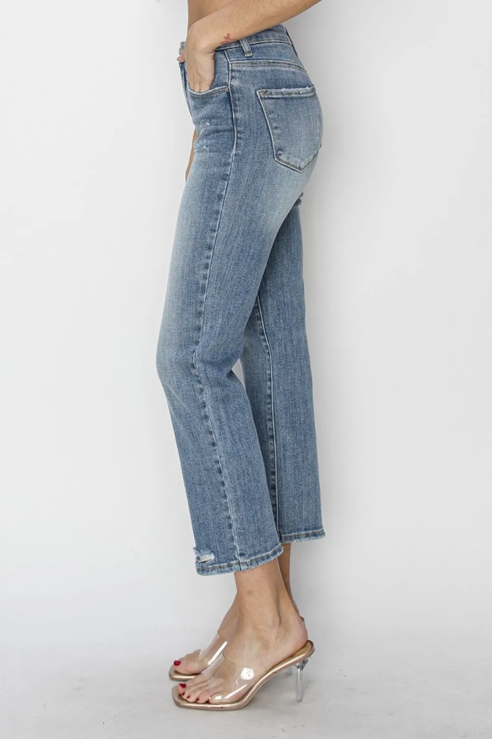 Neveah - Risen Distressed Cropped Jeans - Exclusively Online
