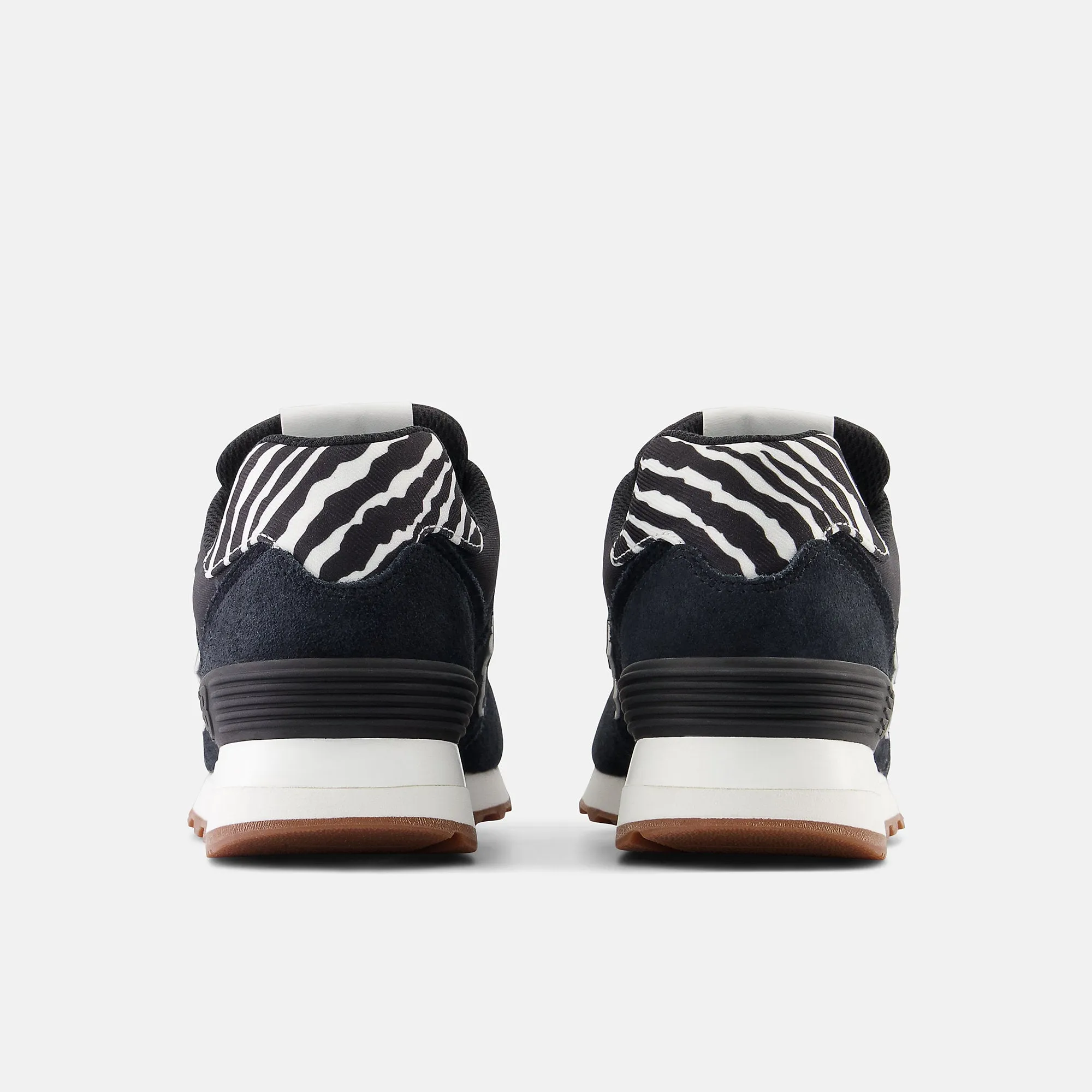 New Balance Womens 574 Fashion Trainers - Black Zebra