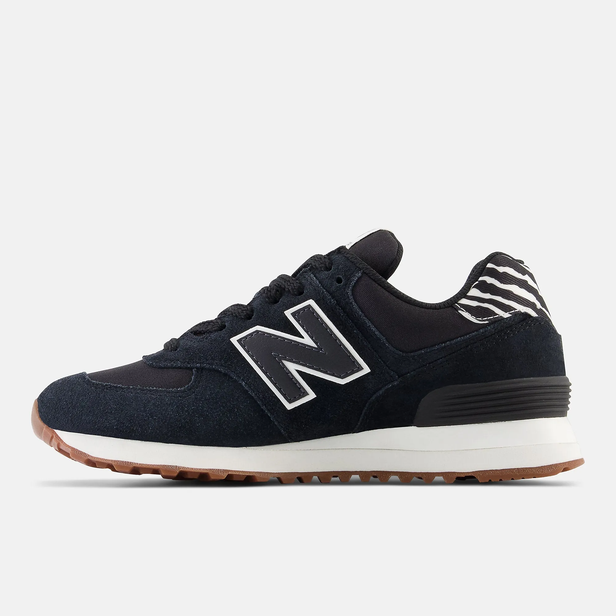 New Balance Womens 574 Fashion Trainers - Black Zebra