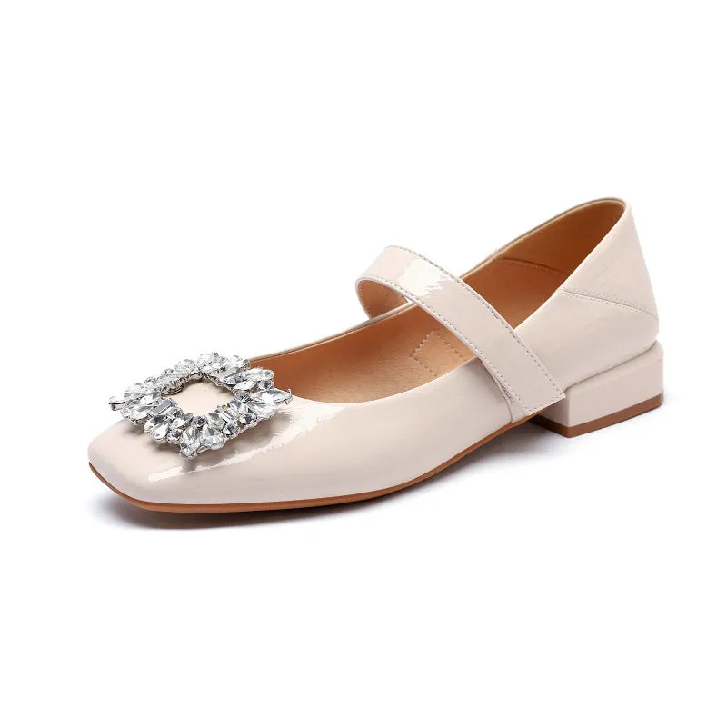 Nude Block Heels Closed Toe Chunky Heel Pumps Women's Pump Low-Top Shoes