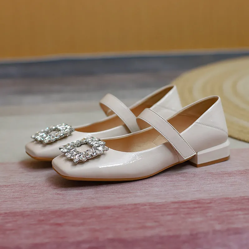 Nude Block Heels Closed Toe Chunky Heel Pumps Women's Pump Low-Top Shoes