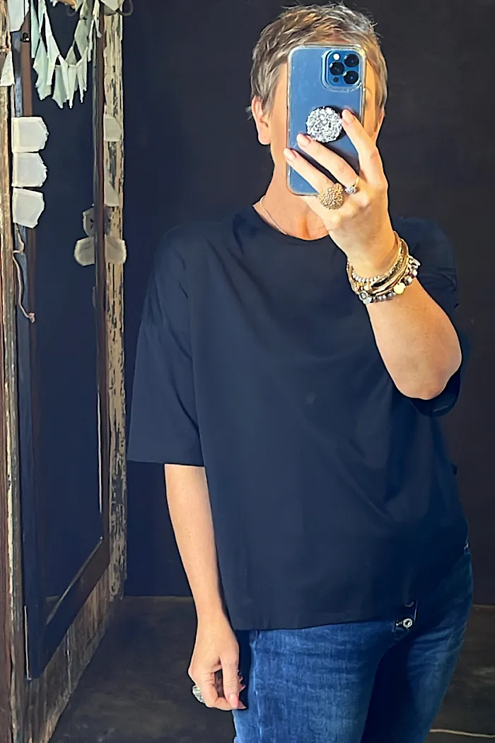 PEONY T-SHIRT - BLACK