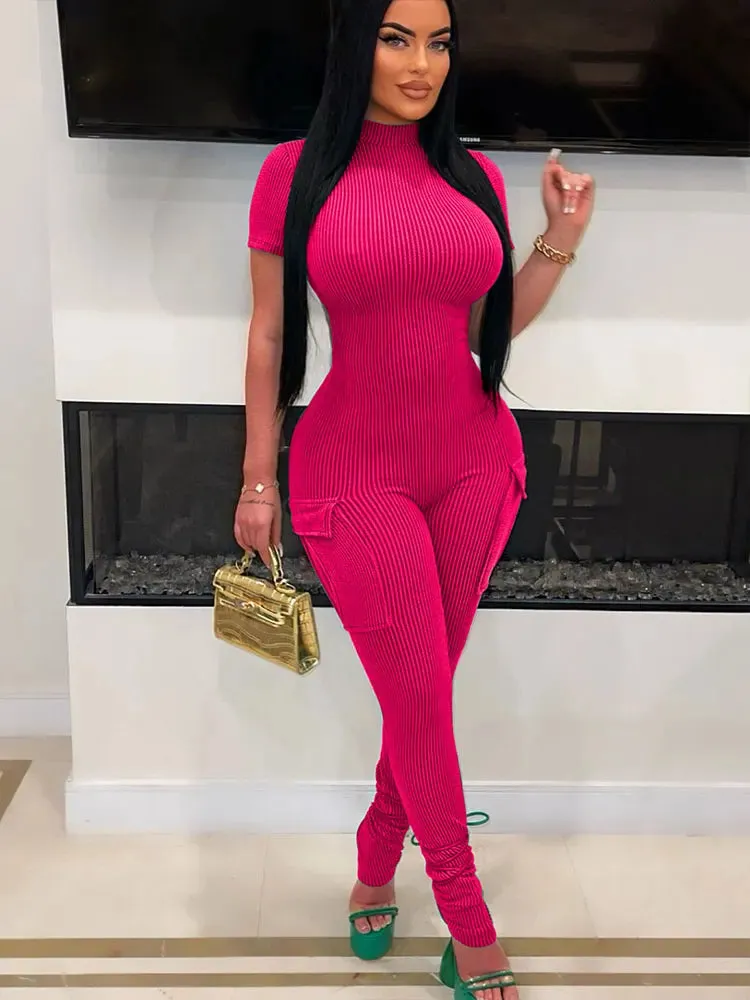 Pink Hollow Out Street Romper