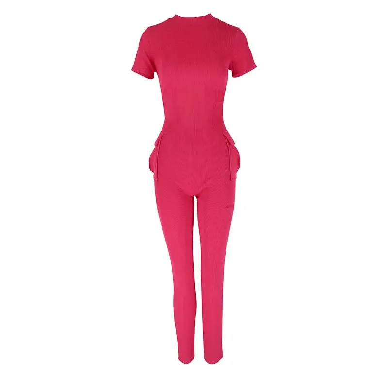 Pink Hollow Out Street Romper