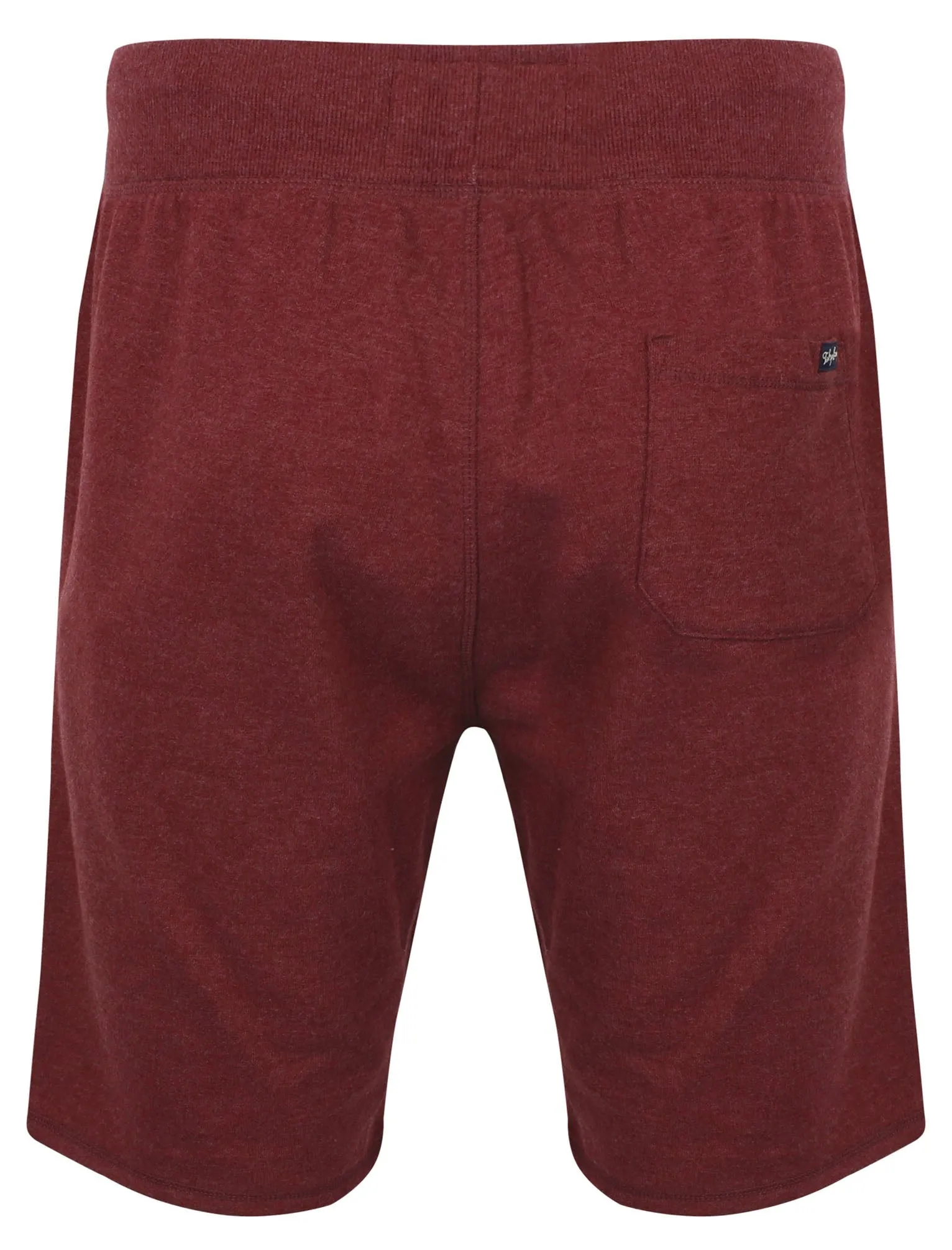 Red Feather Jogger Shorts in Bordeaux Marl - Tokyo Laundry