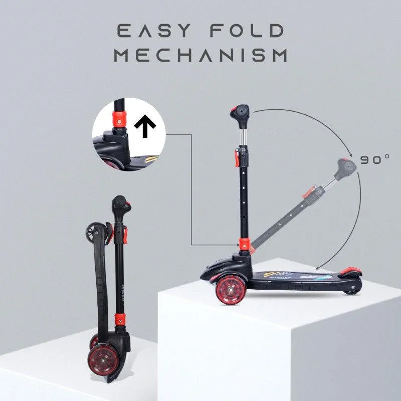 Road Runner Racer Scooter - PU LED Wheels, 4 Level Height Adjustment, Anti Slip Deck