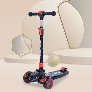 Road Runner Racer Scooter - PU LED Wheels, 4 Level Height Adjustment, Anti Slip Deck