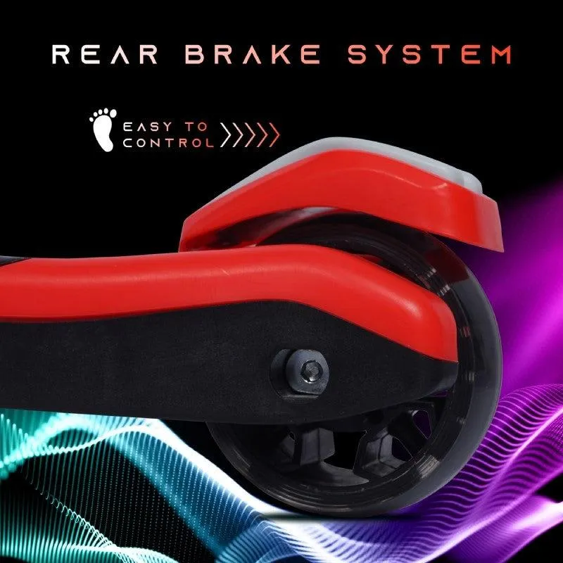 Road Runner Racer Scooter - PU LED Wheels, 4 Level Height Adjustment, Anti Slip Deck