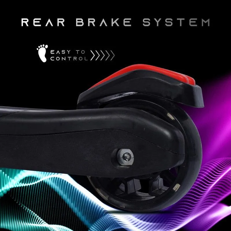 Road Runner Racer Scooter - PU LED Wheels, 4 Level Height Adjustment, Anti Slip Deck