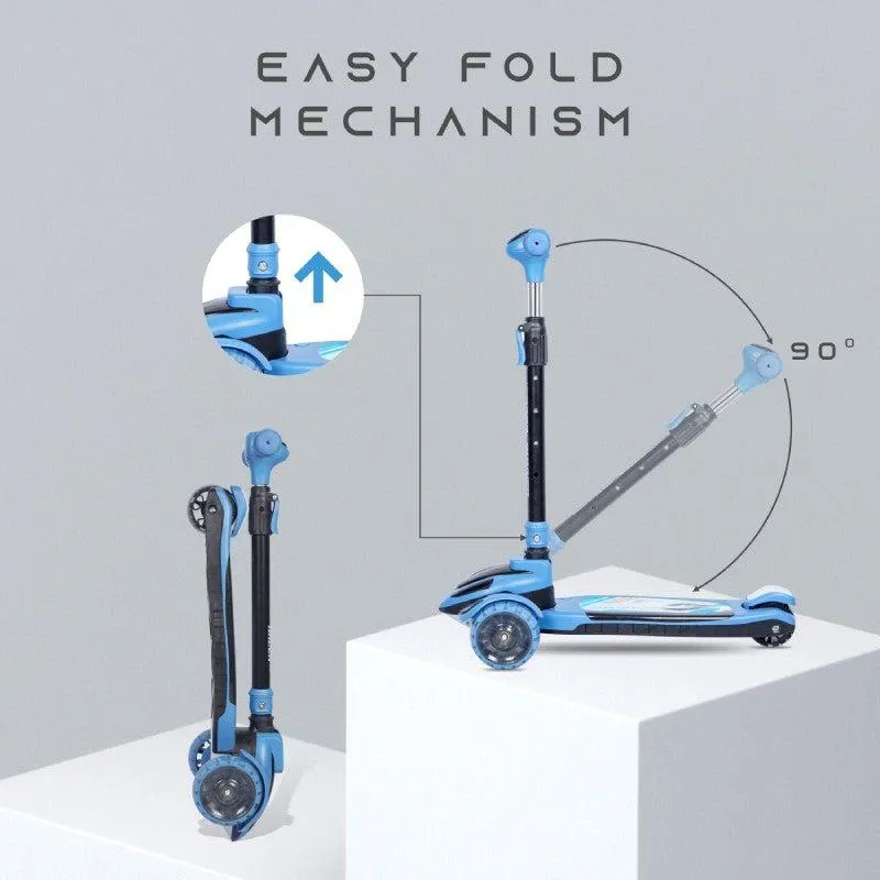 Road Runner Racer Scooter - PU LED Wheels, 4 Level Height Adjustment, Anti Slip Deck