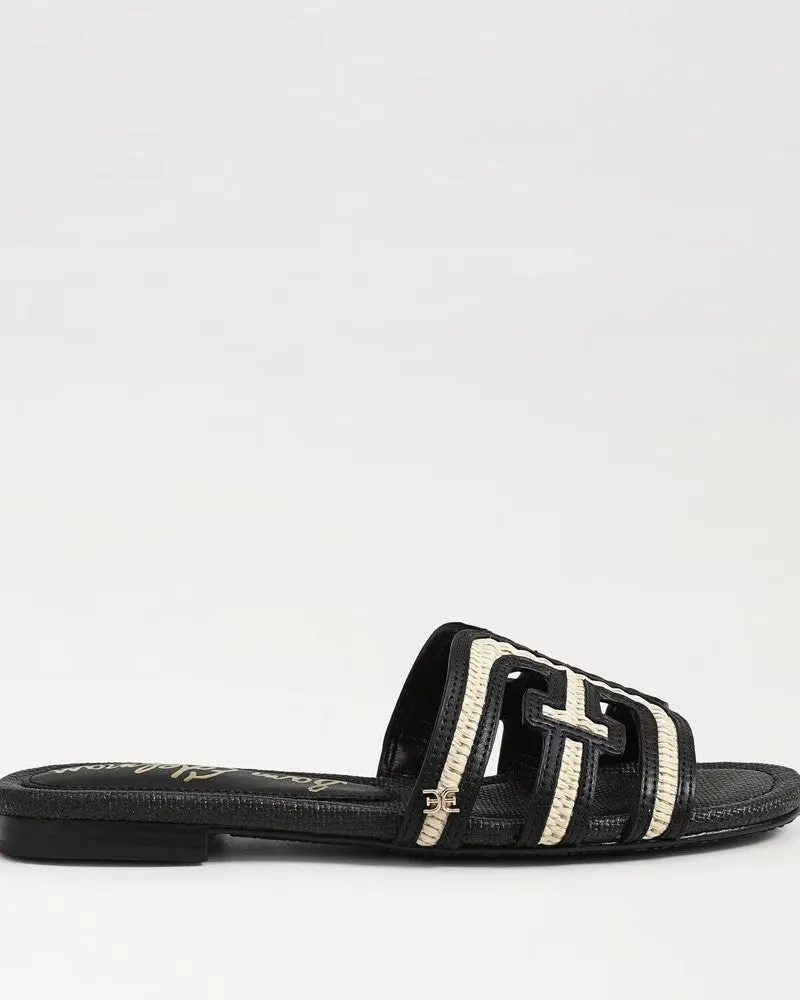 Sam Edelman Bay Raffia Sandals - Linen/Black