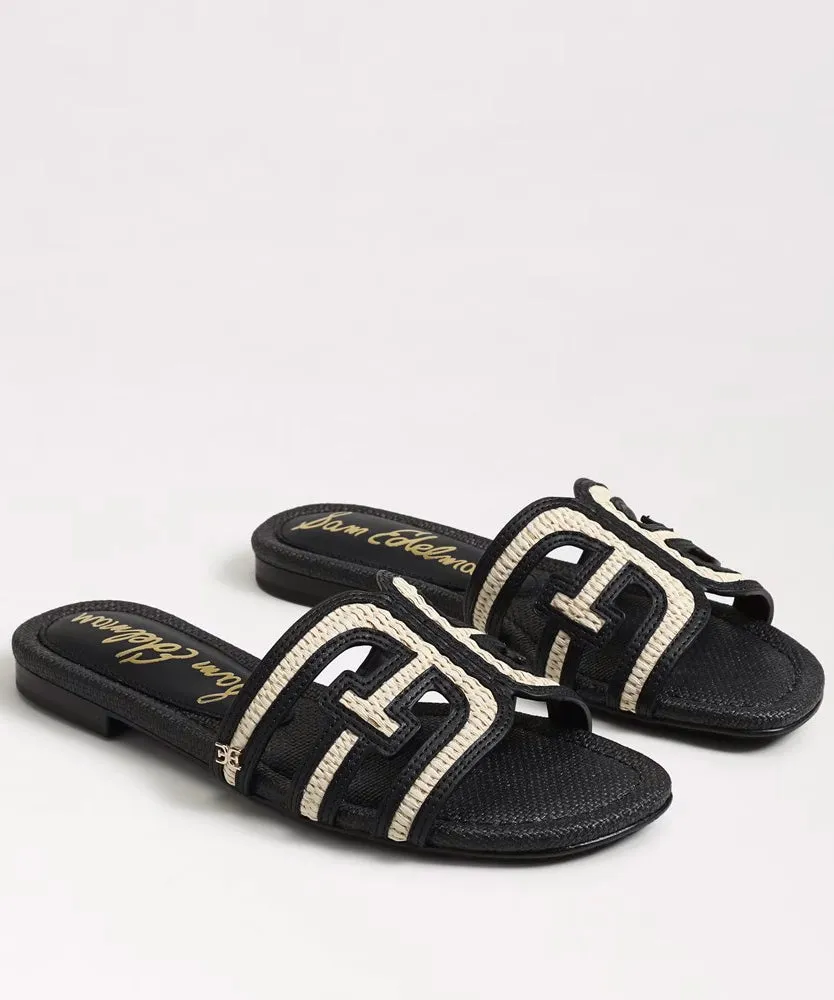 Sam Edelman Bay Raffia Sandals - Linen/Black