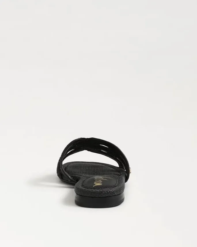Sam Edelman Bay Raffia Sandals - Linen/Black