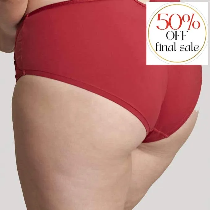 Sculptresse Dionne Midi Brief In Fiery Red 9692