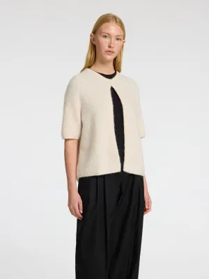 SLF Sia Ras SS Rib Knit Cardgan in Birch