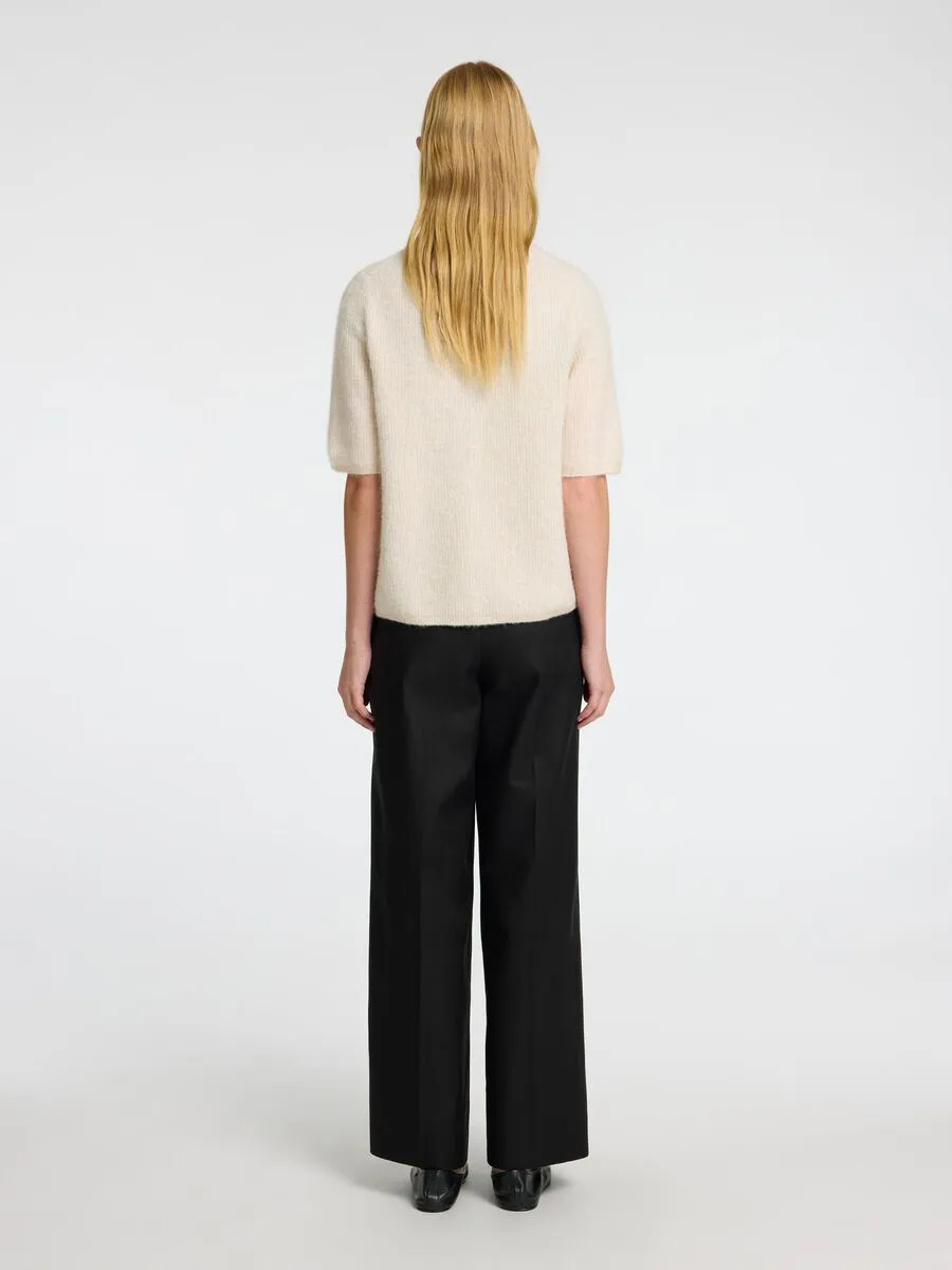 SLF Sia Ras SS Rib Knit Cardgan in Birch