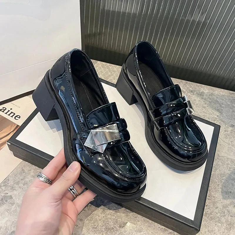 Sohiwoo Women's Shoes Gothic Slip On Loafers Female Footwear Japanese Style Lolita Black Mary Jane Shoe Trends 2024 Offers Stylish
