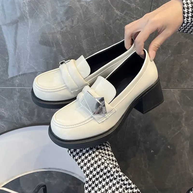 Sohiwoo Women's Shoes Gothic Slip On Loafers Female Footwear Japanese Style Lolita Black Mary Jane Shoe Trends 2024 Offers Stylish