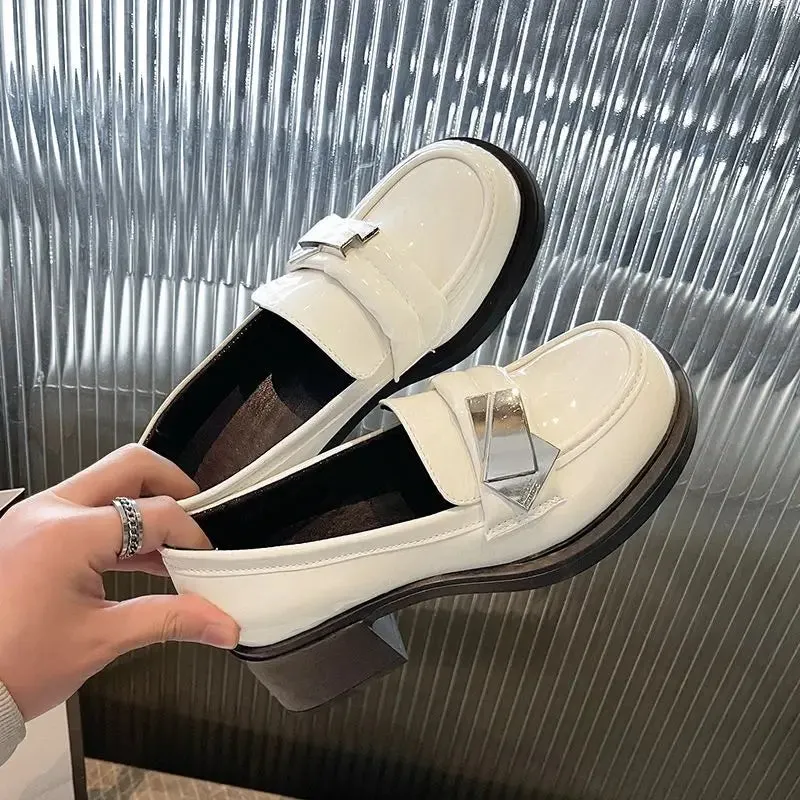 Sohiwoo Women's Shoes Gothic Slip On Loafers Female Footwear Japanese Style Lolita Black Mary Jane Shoe Trends 2024 Offers Stylish