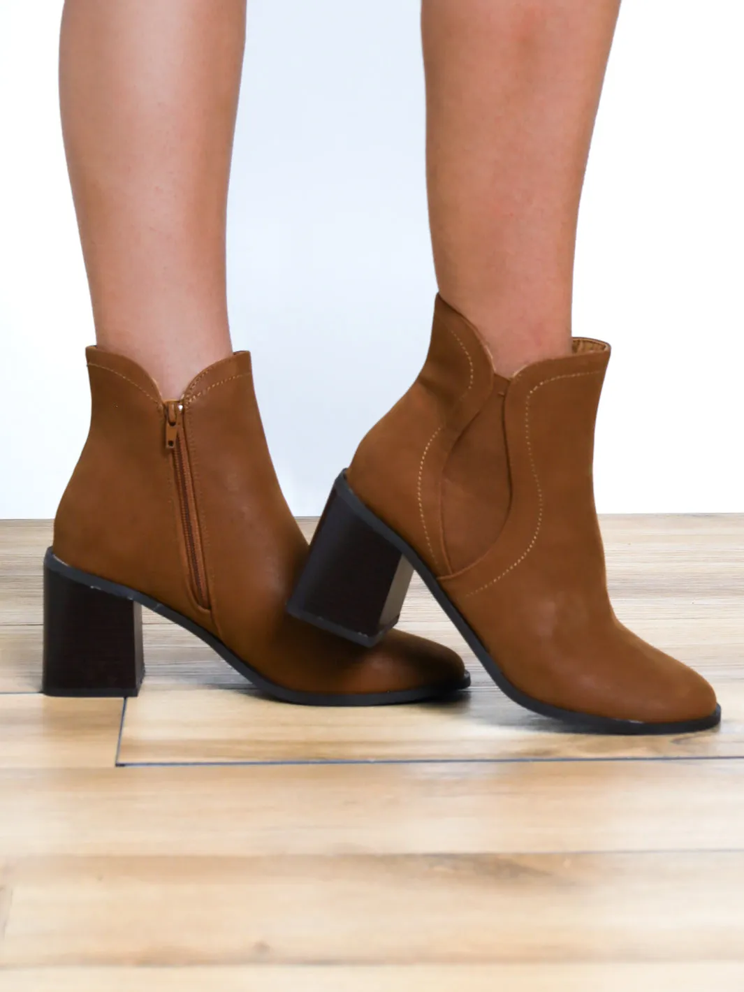 Strolling Downtown Elastic Ankle Bootie -Final Sale