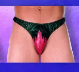 Stylish Men's Leather Flame Thong for the Fashion-forward Gentleman