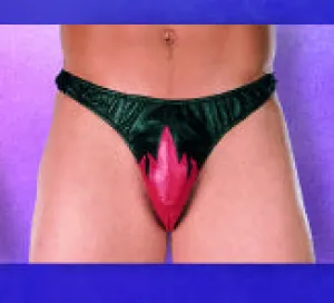 Stylish Men's Leather Flame Thong for the Fashion-forward Gentleman