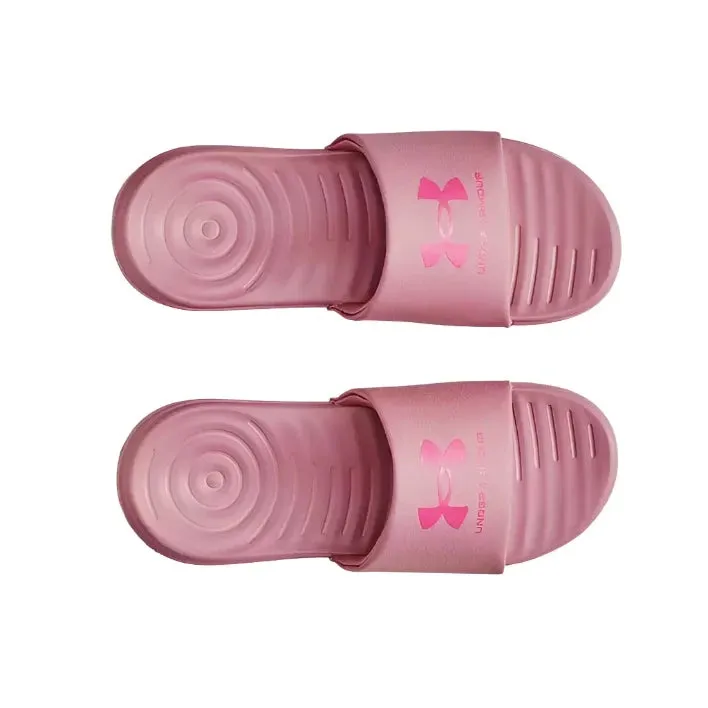 Under Armour Womens Ansa Fixed Slides Pink Elixir