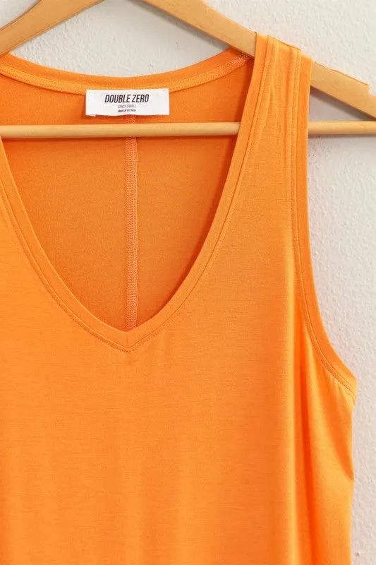 V NECK TANK TOP - ASSORTED COLORS