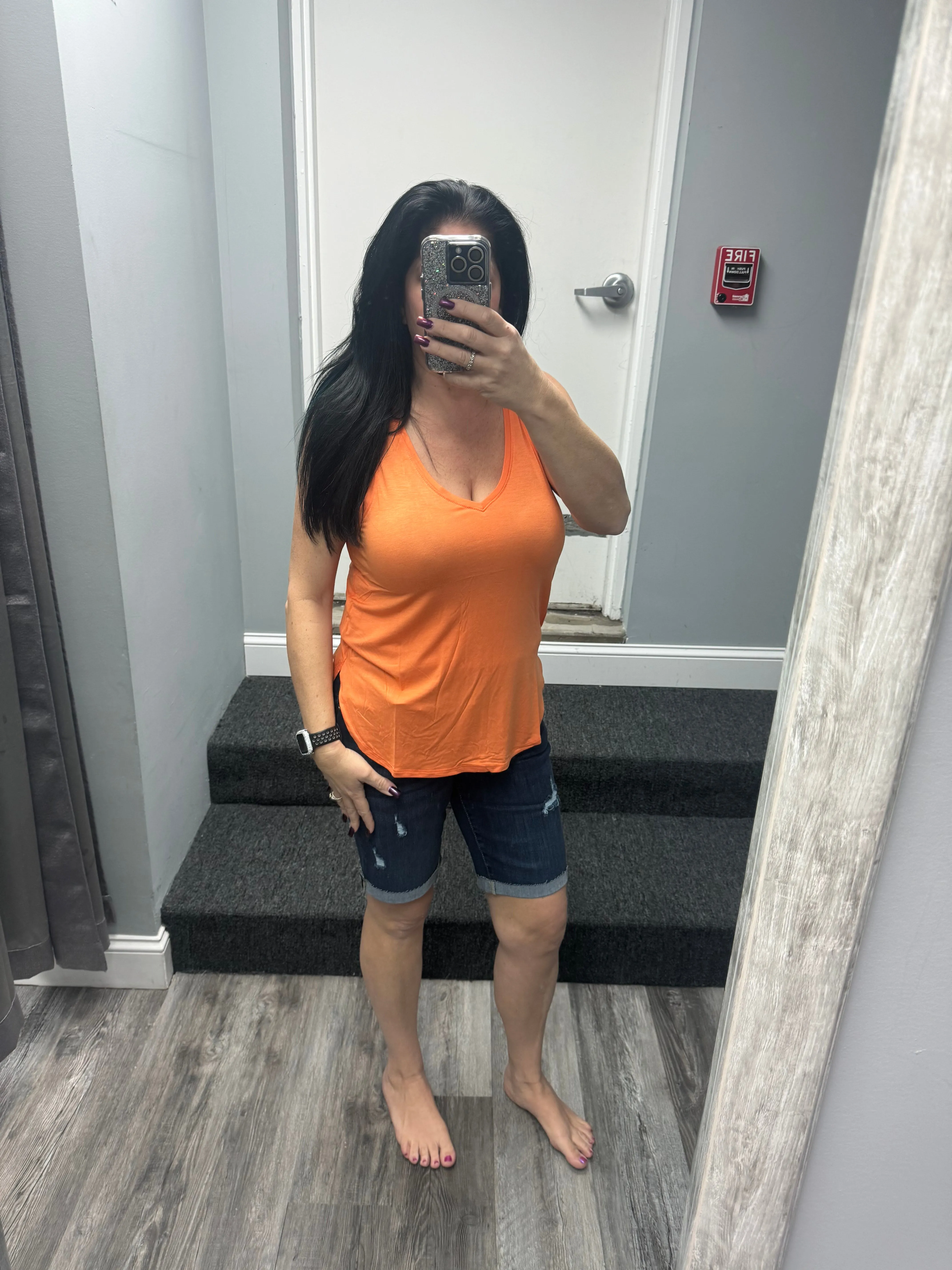 V NECK TANK TOP - ASSORTED COLORS