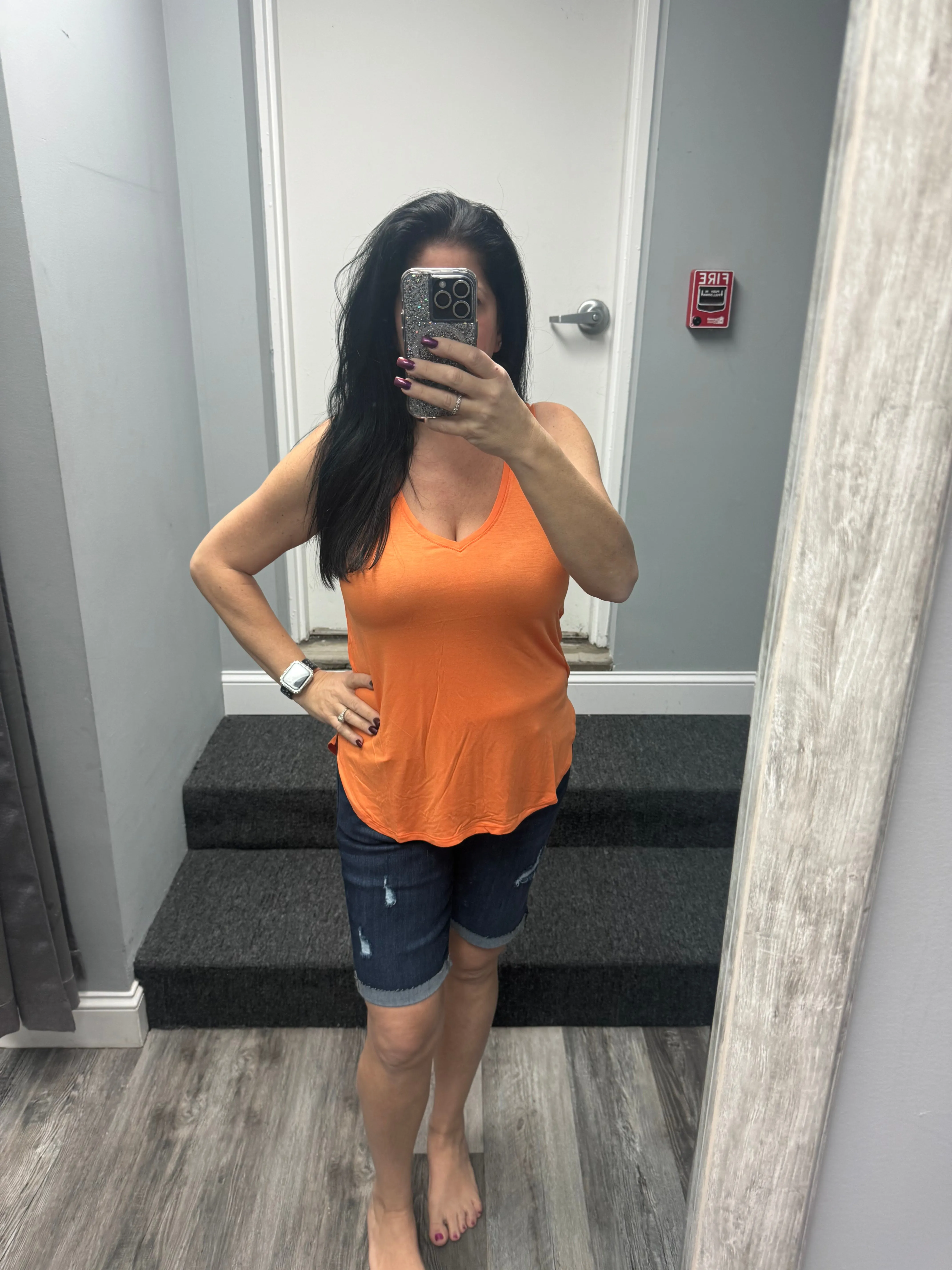 V NECK TANK TOP - ASSORTED COLORS