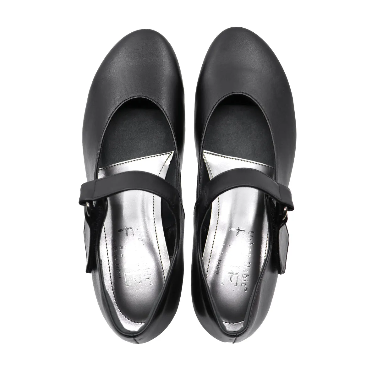 Vena Black Soft Walking Strap Heels