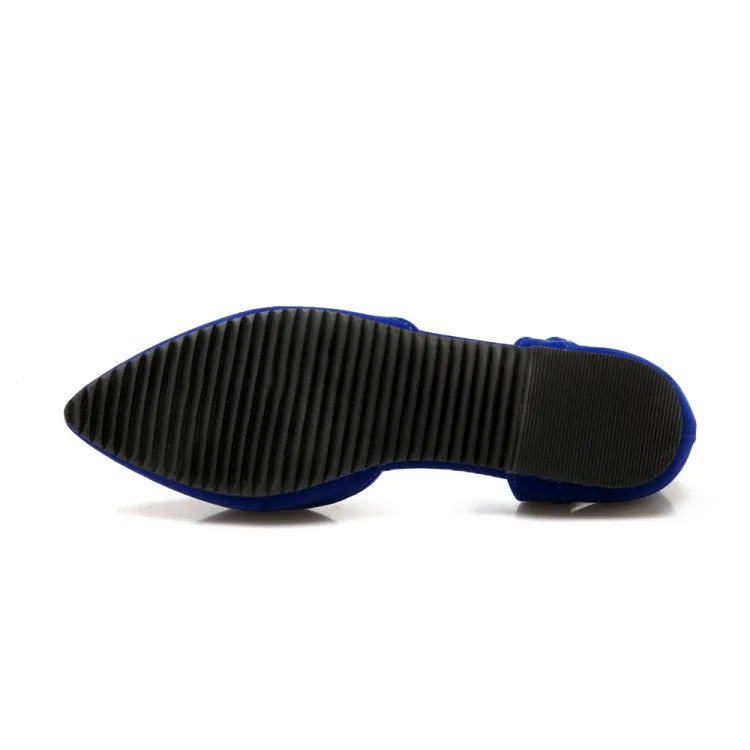 Women's Ankle Strap Low Heel Pumps