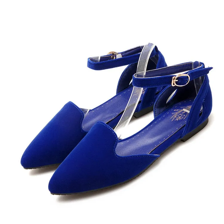 Women's Ankle Strap Low Heel Pumps