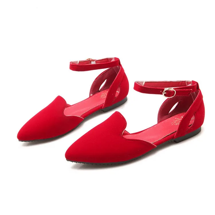 Women's Ankle Strap Low Heel Pumps