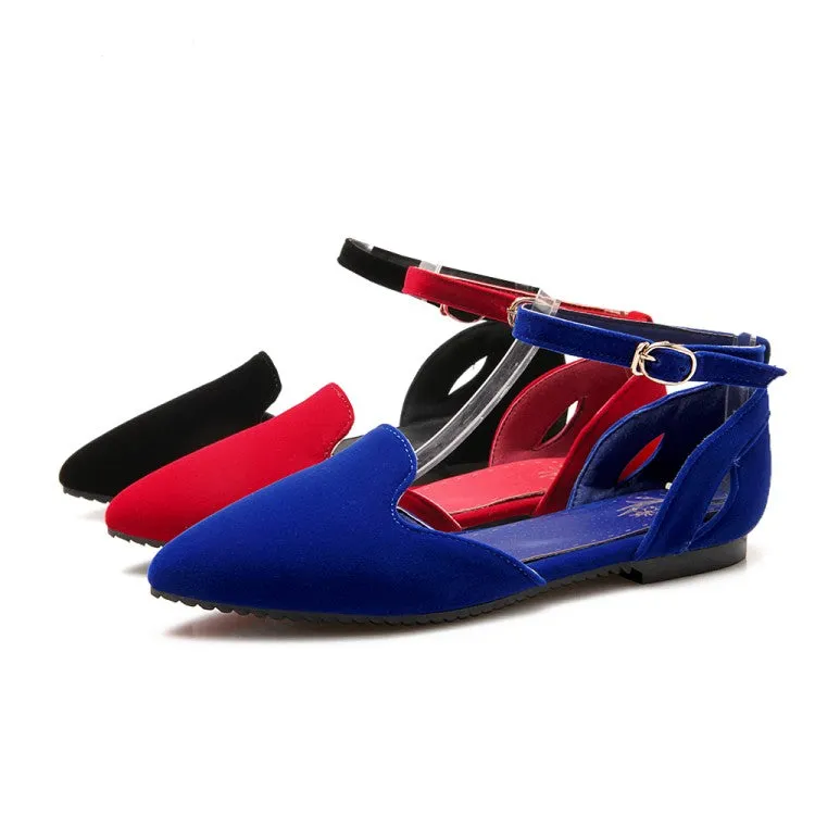 Women's Ankle Strap Low Heel Pumps