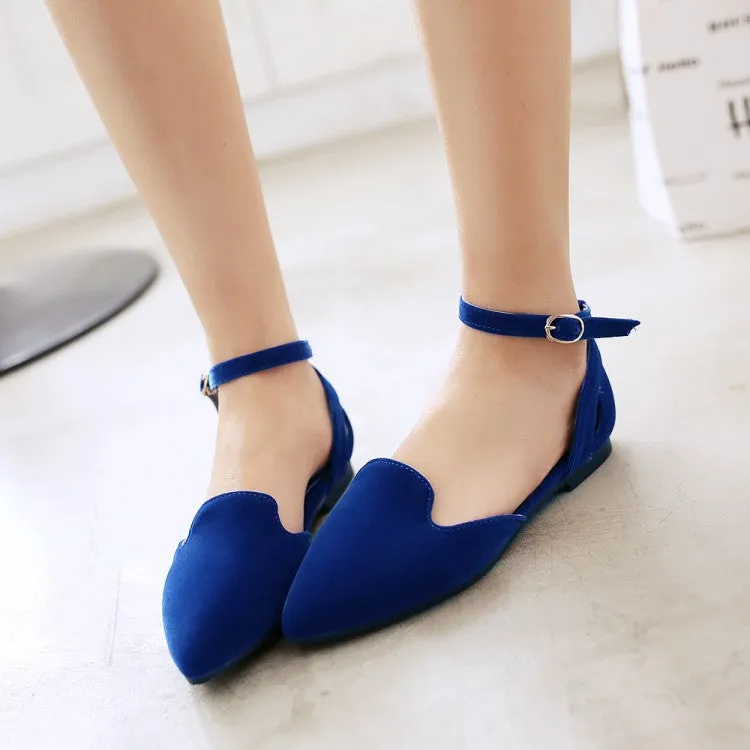 Women's Ankle Strap Low Heel Pumps