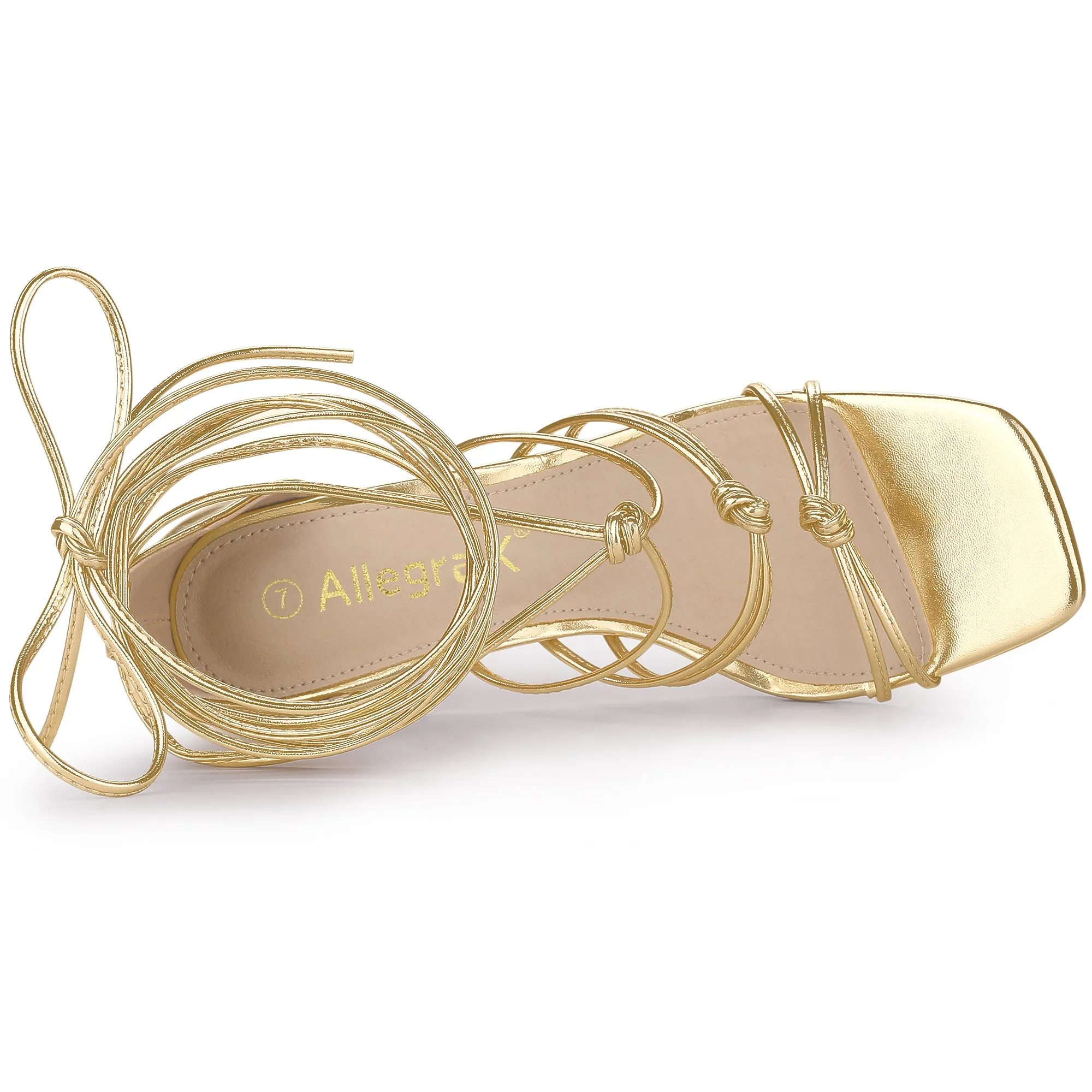 Women's Lace Up Strappy Chunky High Heels Sandals